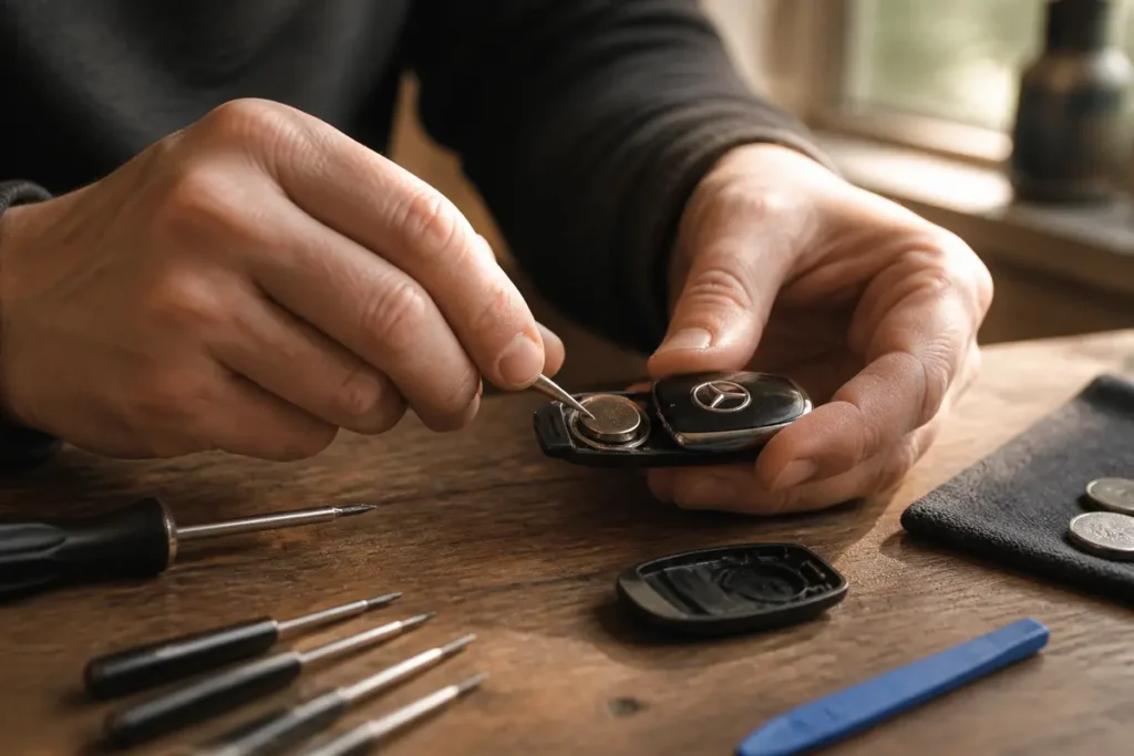 Changer pile clé mercedes : guide simple et rapide